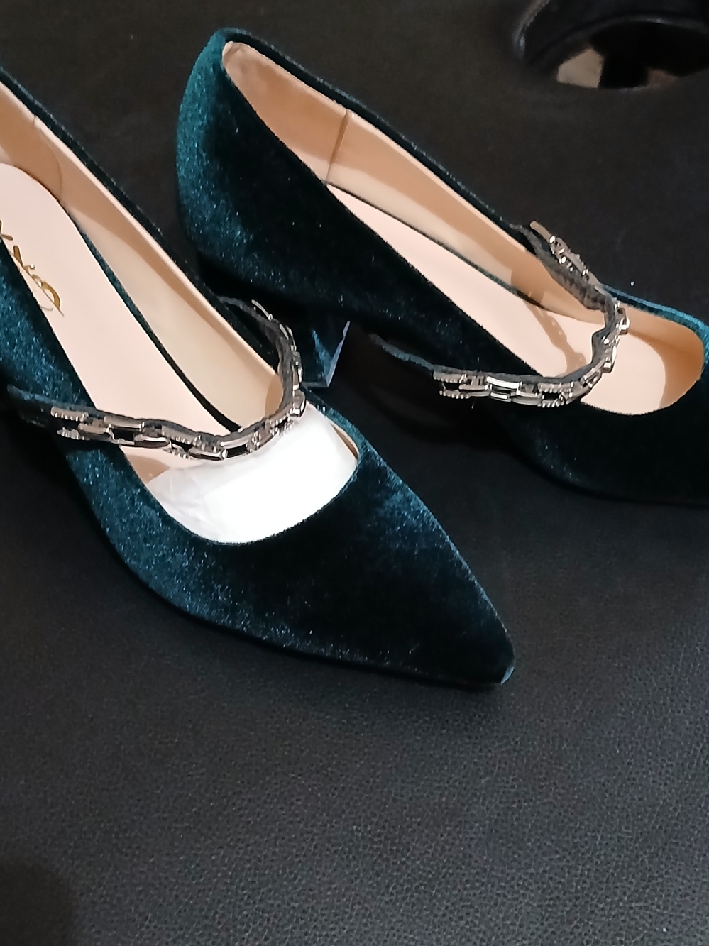 Women’s Dark Green Suede Mary Jane Pumps